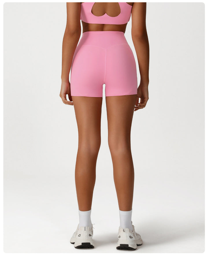 Peach Hip Lifting Sport Shorts Women Summer High Waist Outdoor Cycling Pants Quick Drying Belly Contracting Running Fitness Shorts