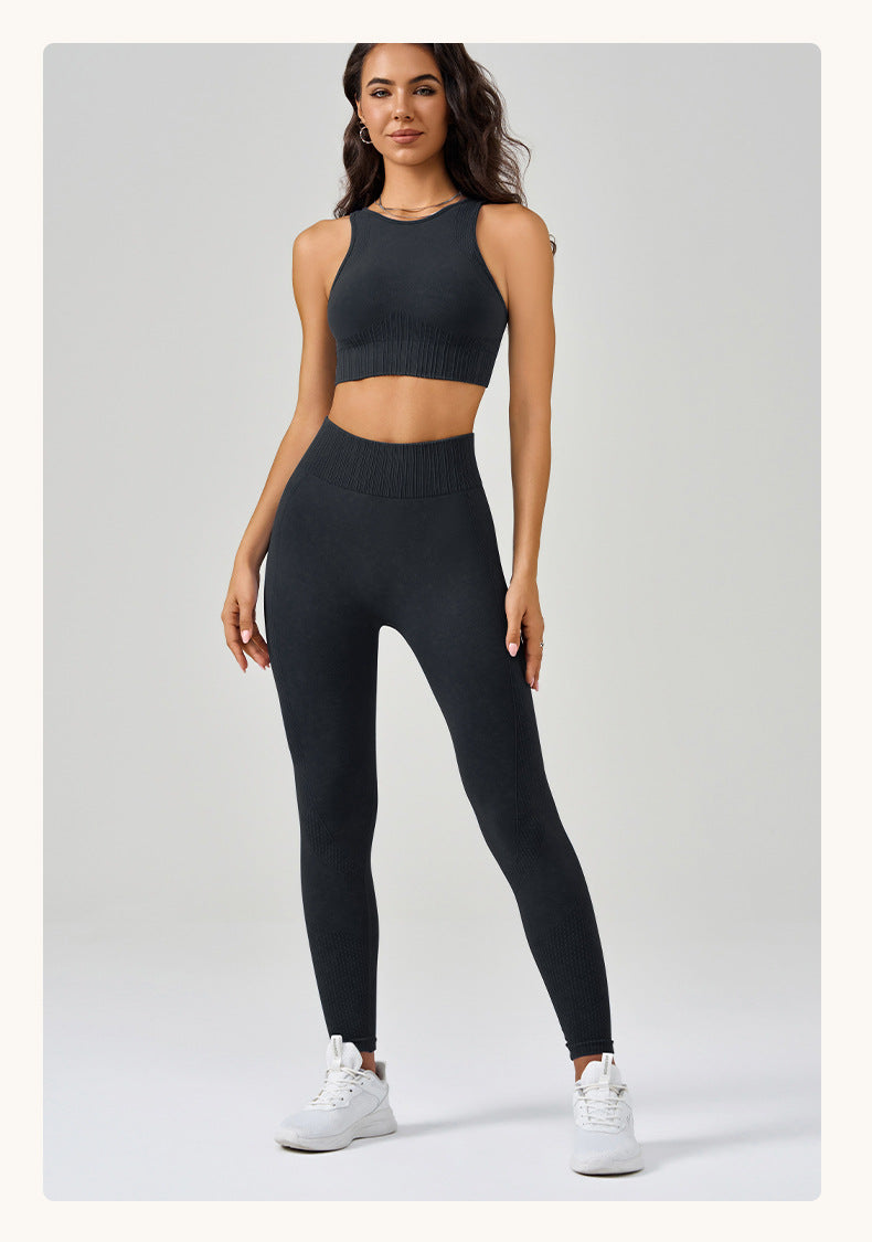 High Strength Sports Underwear Vest High Waist Hip Lift Running Trousers Fitness Yoga Wear Sports Suit
