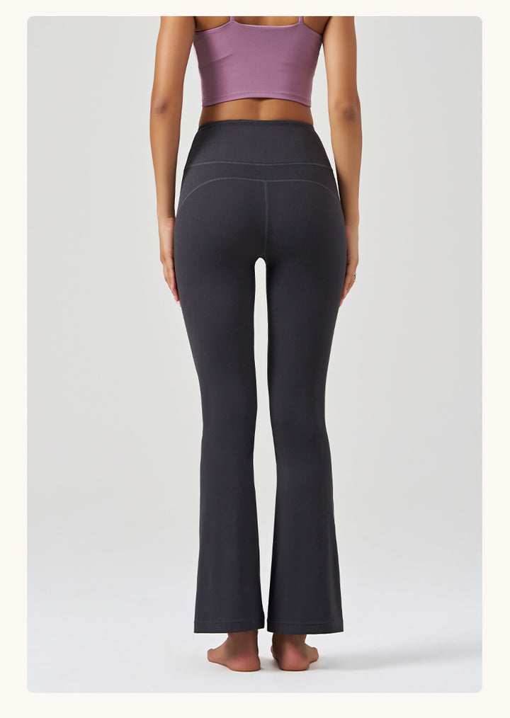Yoga Pants Flared Pants Sports Peach High Waist Hip Lifting No Embarrassment Line Outer Wear Small Wide Leg Pants Women Summer