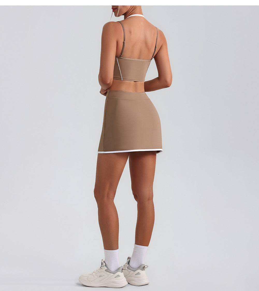 High Waist Yoga Skirts Breathable Mini Culottes Running Fitness Tennis Anti Exposure Sports Tennis Skirt