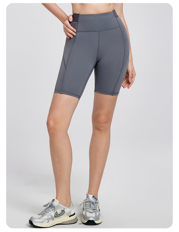 Spring Summer Back Waist Pocket Sports Shorts 7A Antibacterial Crotch Side Waist External Waist Bag Yoga Pants Hip Lifting