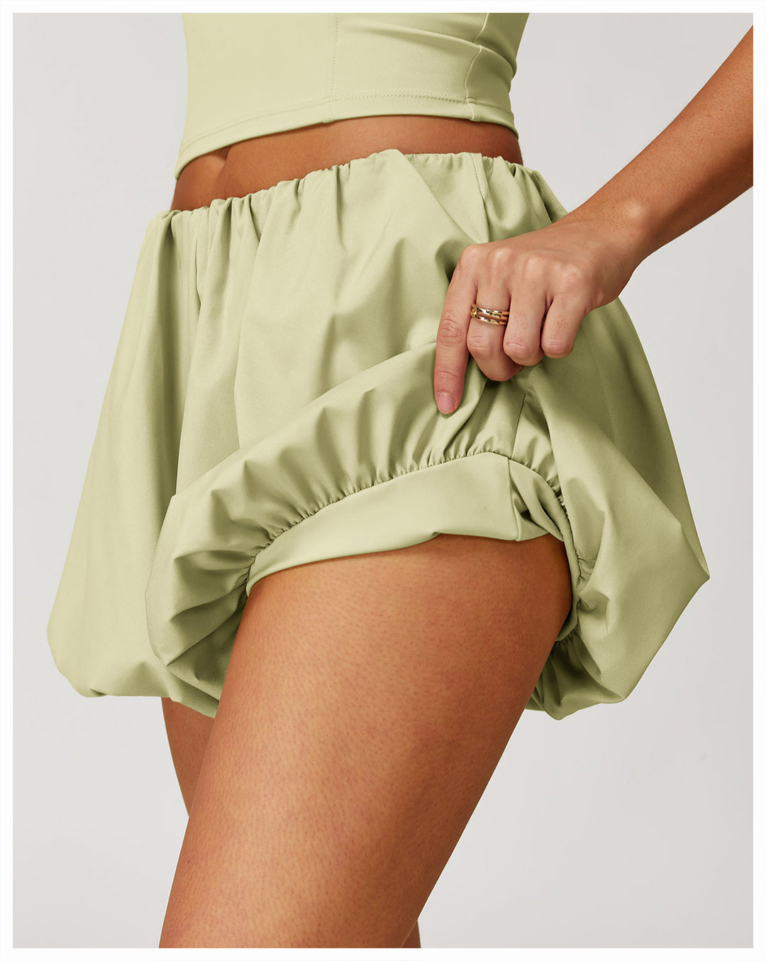 Sollinarry Nude Feel Yoga Shorts Sun Protection Quick Drying Breathable Safety Shorts Sports Running Fitness Pants