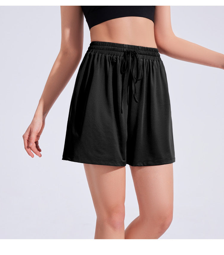 Loose Casual Sports Shorts Women High Waist Slimming A line Quick Drying Breathable Yoga Fitness Running Shorts Outer Wear