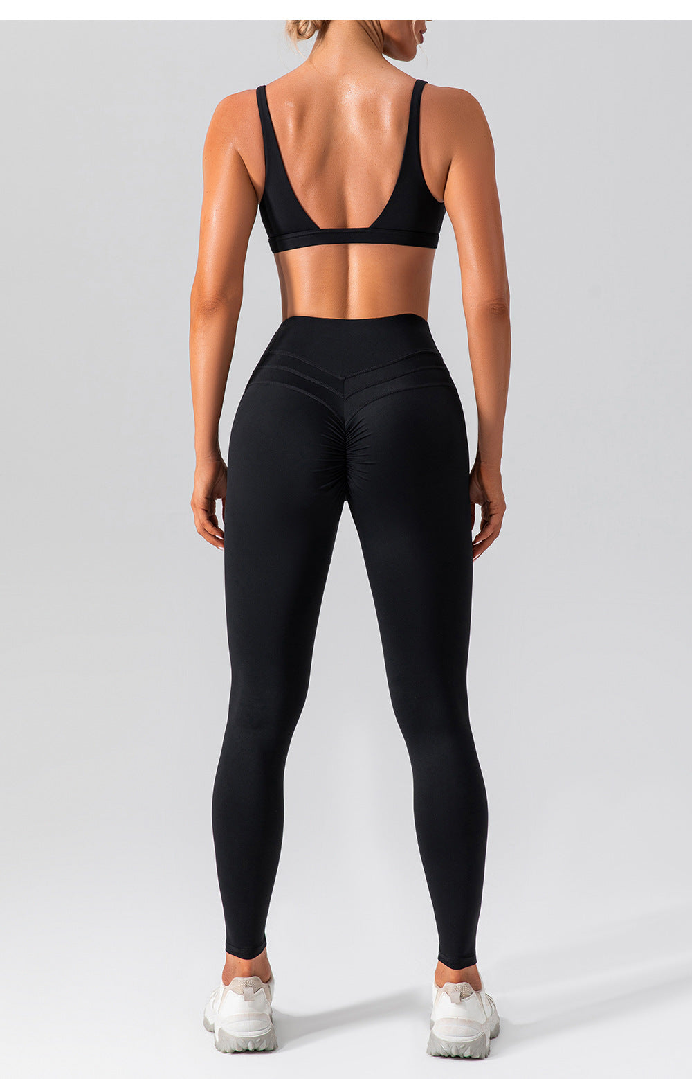 Quick Drying Nude Feel Yoga Clothes Vest Suit Outer Wear Running Sports Bra Suit High Waist Fitness Clothes