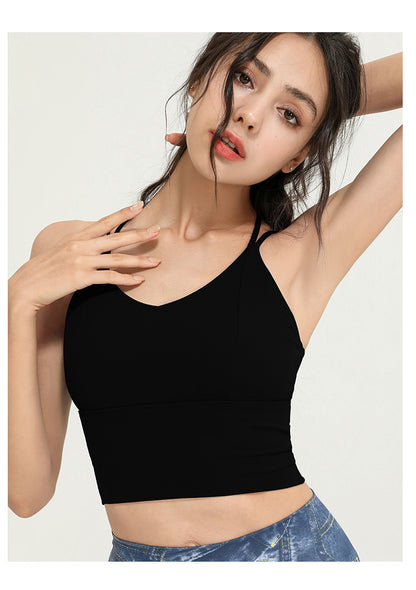 Sports Underwear Women Shockproof Push up Yoga Vest Running Workout Bra Outer Wear Beauty Back Bra