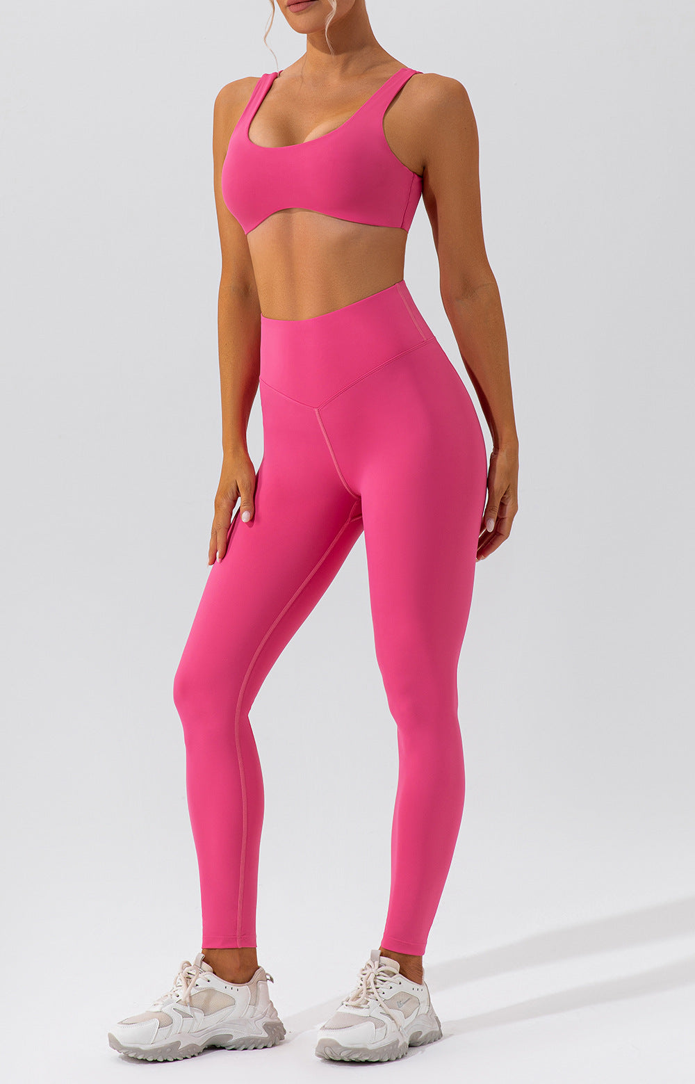 Nude Feel Hip Lifting Yoga Suit Women Quick Drying Running Sports Back Shaping Fitness Suit