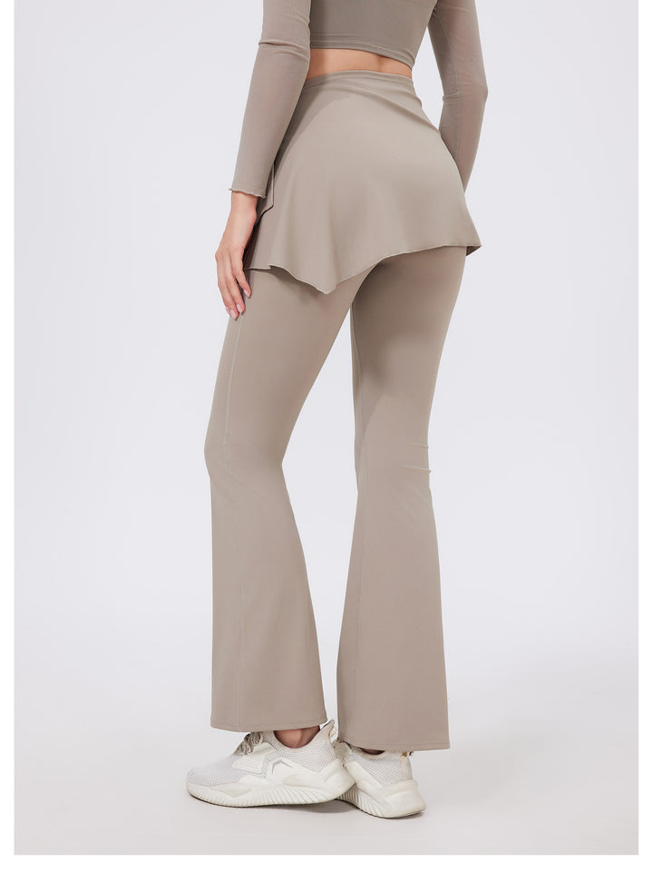 Yoga Pants Blocking Skirt Women Running One Piece Fart Curtain Outer Wear Fitness Sports Short Skirt Fitness Training Thigh Length