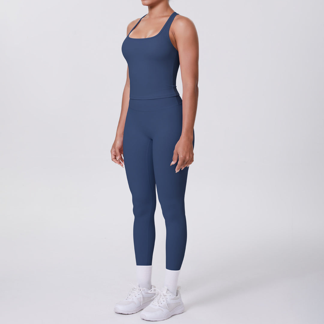 Brushed H Shaped Beauty Back Sports Vest Pants Tight Quick Dry Casual Running Fitness Yoga Wear Women