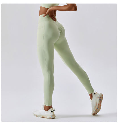 Fitness Pants Criss Cross Waist Head Skinny Running Sports Pants Women