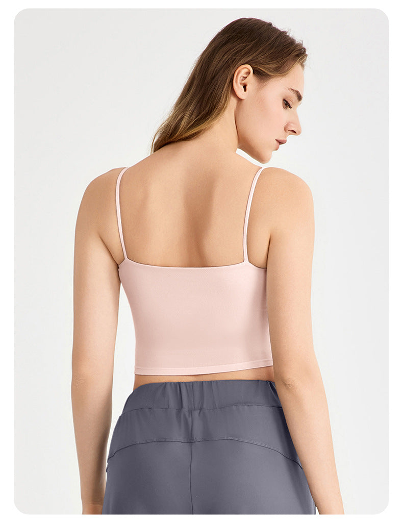 Workout Bra Breast Holding Spaghetti Strap Yoga Vest