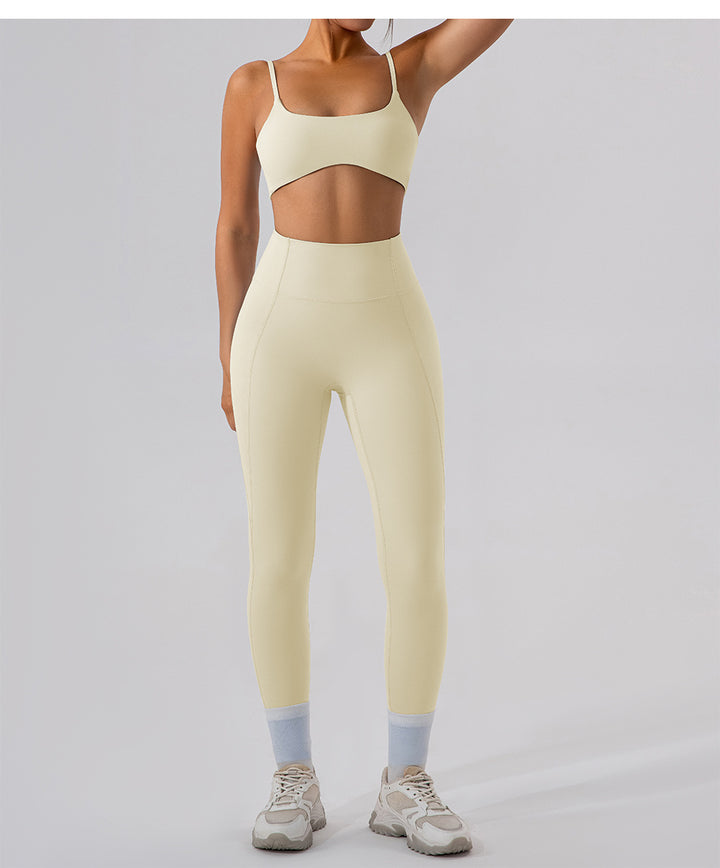 Yoga Clothes Set Nude Feel Skinny Running Training Workout Exercise Outfit Women