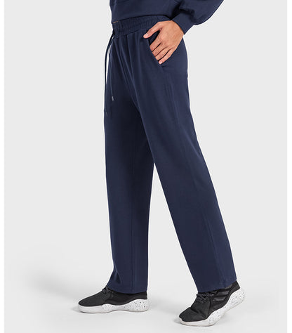 Autumn Winter Air Layer Skin Friendly Casual All Match Track Sweatpants Quick Drying Loose Drooping Straight Sports Pants Women