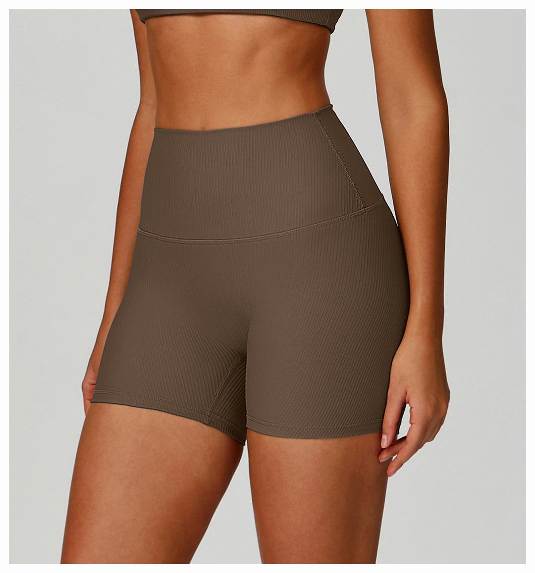 Sollinarry Threaded Tight Yoga Shorts High Waist Hip Lift High Intensity Sports Workout Clothes Outdoor Running Shorts