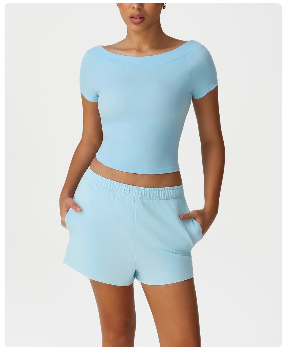 High Waist Loose Track Sweatpants Pocket Casual Running Workout Shorts Outdoor All Matching Yoga Shorts