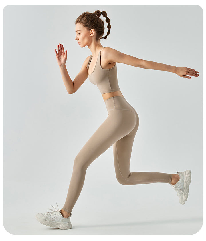 Breathable Nude Feel Tights Peach Hip Fitness Pants Women Sports Hip Lifting Trousers No Size Yoga Pants