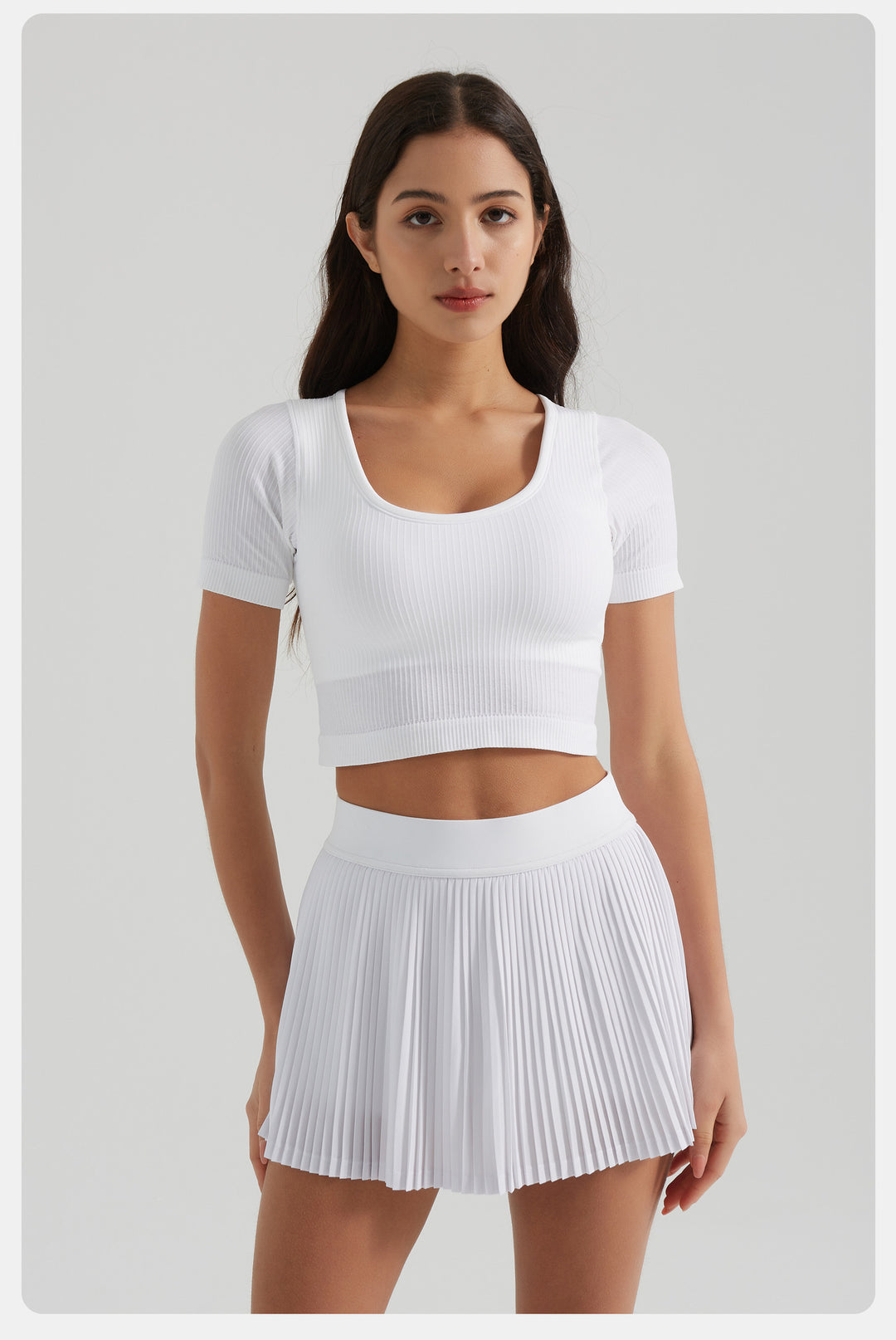 Summer High Waist Quick Drying Breathable Yoga Skirts Exposure Proof Belt Pocket Casual Outdoor Pleated Tennis Skirt