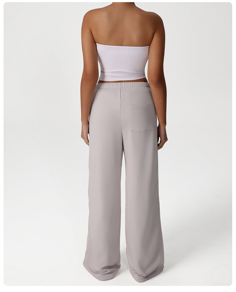 Nude Feel Casual Sports Pants Loose Pockets Straight Wide Leg Pants Dance Training Yoga Pants Running Fitness Pants