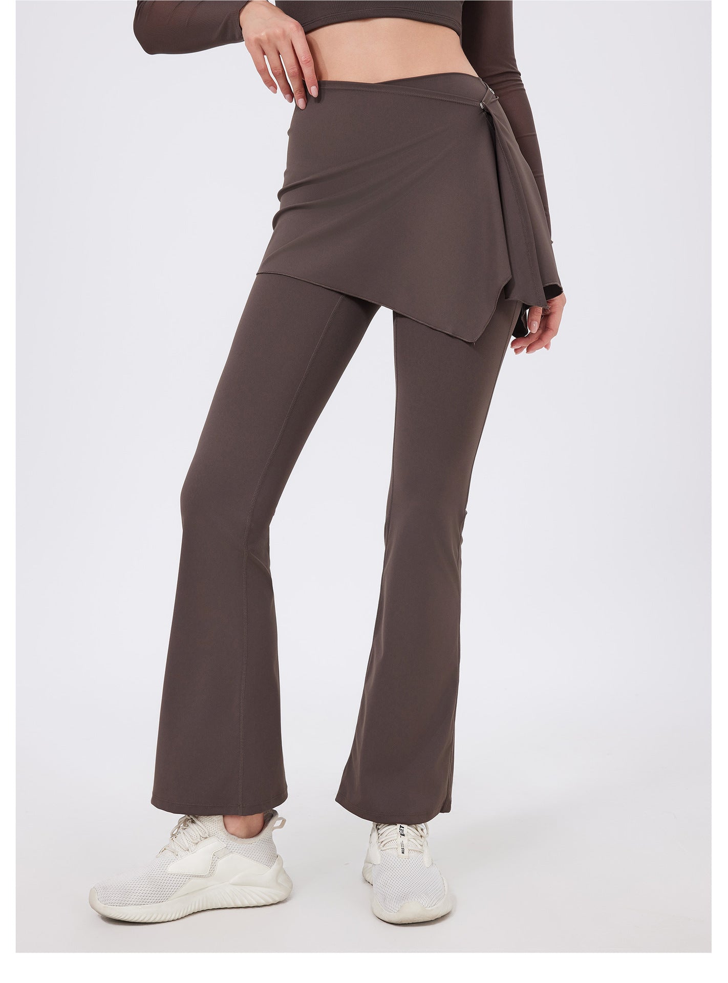 Yoga Pants Blocking Skirt Women Running One Piece Fart Curtain Outer Wear Fitness Sports Short Skirt Fitness Training Thigh Length