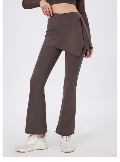 Yoga Pants Blocking Skirt Women Running One Piece Fart Curtain Outer Wear Fitness Sports Short Skirt Fitness Training Thigh Length