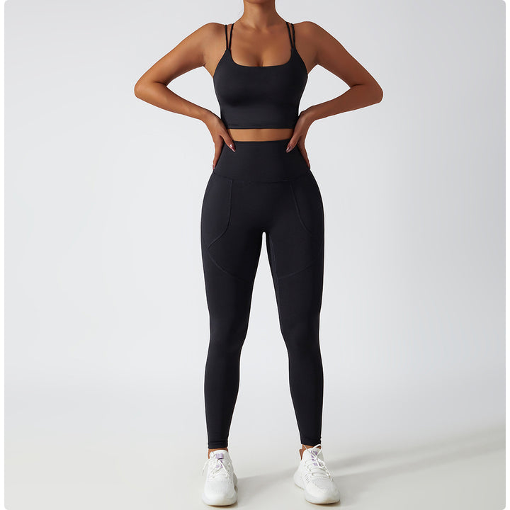 Yoga Suit Summer Breathable Training Sports Suit Women High Waist Hip Lift Running Fitness Clothes