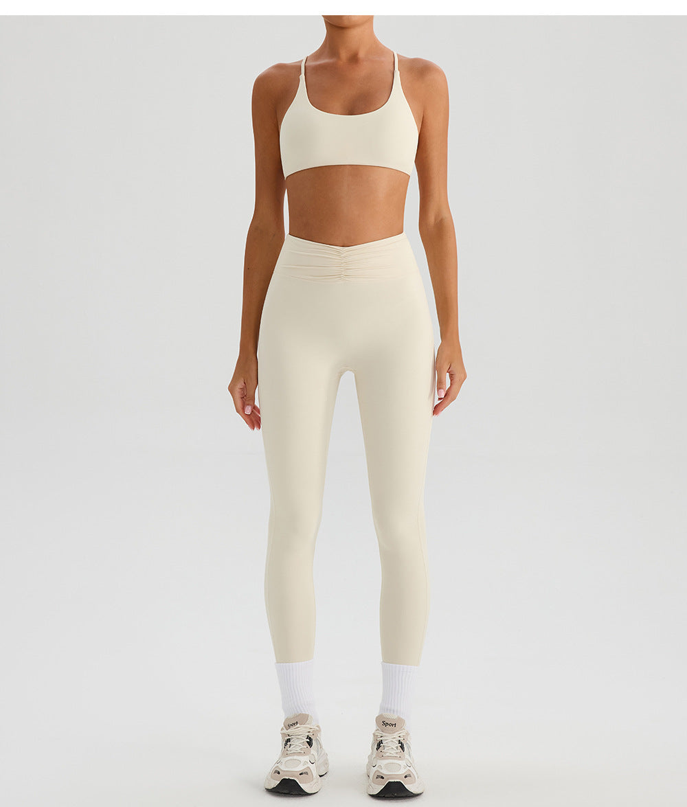 Nude Feel Yoga Pants Women Breathable Quick Drying Running Trousers Tight High Waist Hip Lifting Peach Exercise Workout Pants