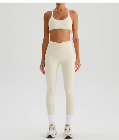 Nude Feel Yoga Pants Women Breathable Quick Drying Running Trousers Tight High Waist Hip Lifting Peach Exercise Workout Pants