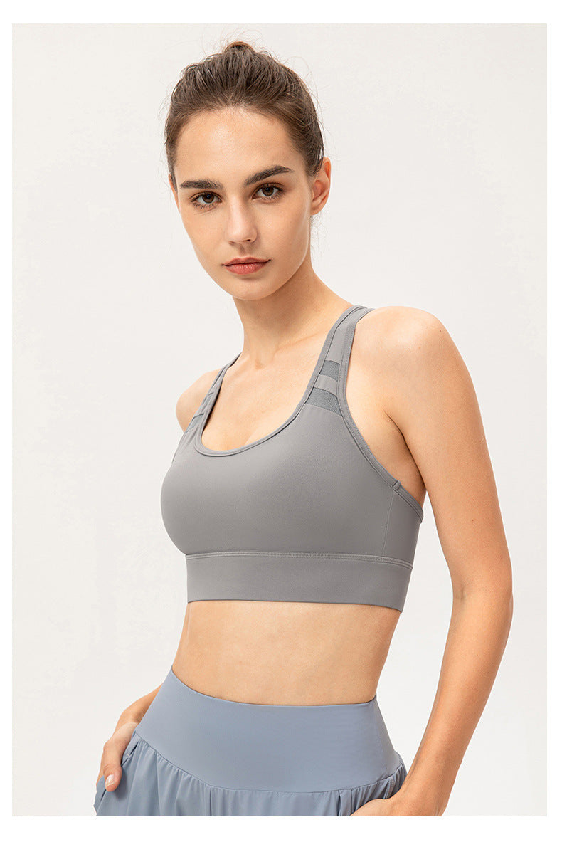 One Piece High Strength Yoga Bra Women Buckle Adjustable Sports Vest Shockproof Running Workout Underwear