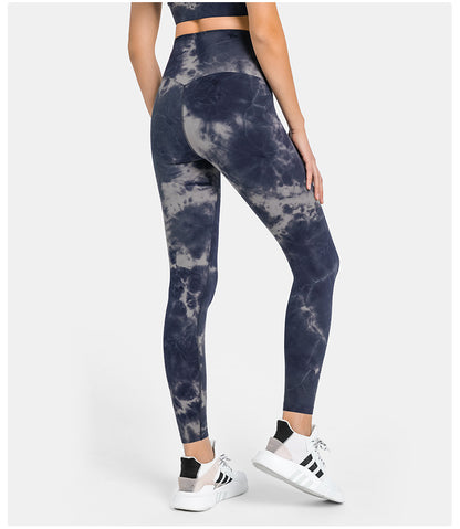 Diqian Non Embarrassing Line Skin Friendly Nude Feel Yoga Pants High Waist Shaping Stretch Sports Ninth Pants Women