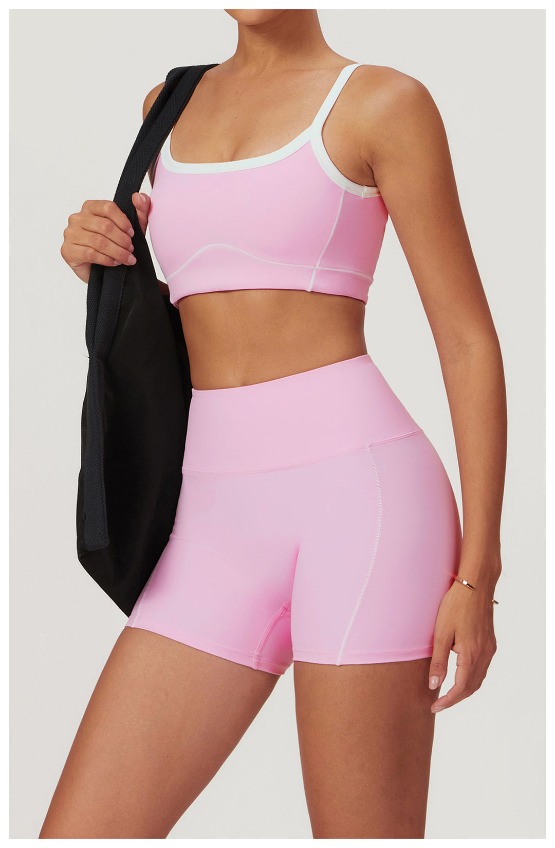 Sollinarry Nude Feel Tight Sports Underwear Large U Shaped Beauty Back Yoga Bra Women Inner Wear Outer Wear Workout Top