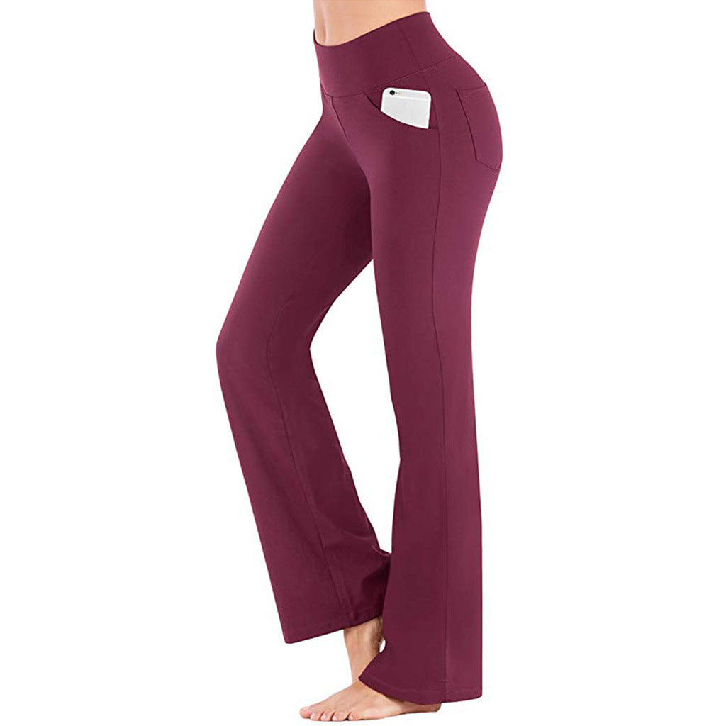Wide Leg Pants High Waist Casual Girls Yoga Pants Plus Size