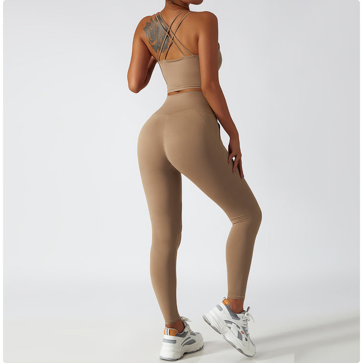 Yoga Suit Summer Breathable Training Sports Suit Women High Waist Hip Lift Running Fitness Clothes
