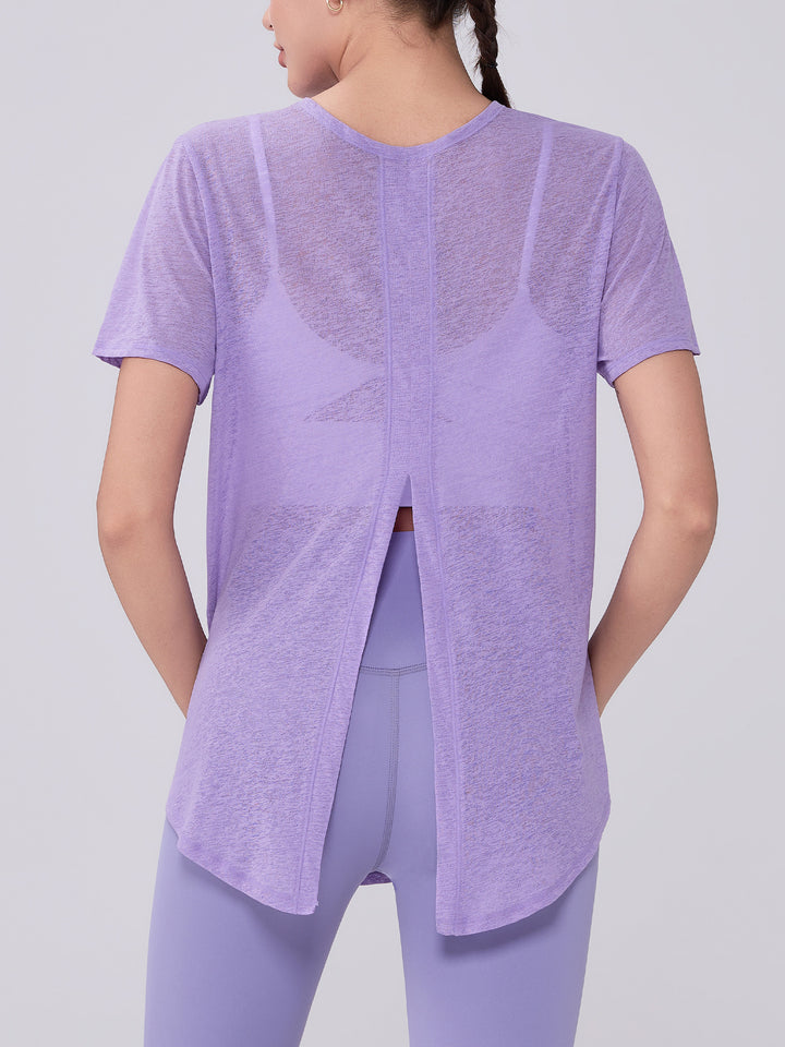 Spring Summer High-Grade Casual Slimming Yoga Jacket Loose Breathable Sports Blouse Hollow Out Cutout out Beauty Back Women Yoga Clothes