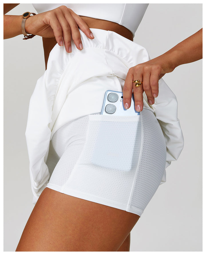 Sollinarry Faux Two Piece Skirts Quick Drying Breathable Safety Tennis Skirt Casual Fitness Running Exercise Skirt