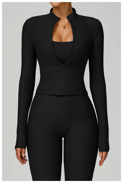 Yoga Jacket Slimming Outdoor Windproof Top Running Sports Fitness Jacket