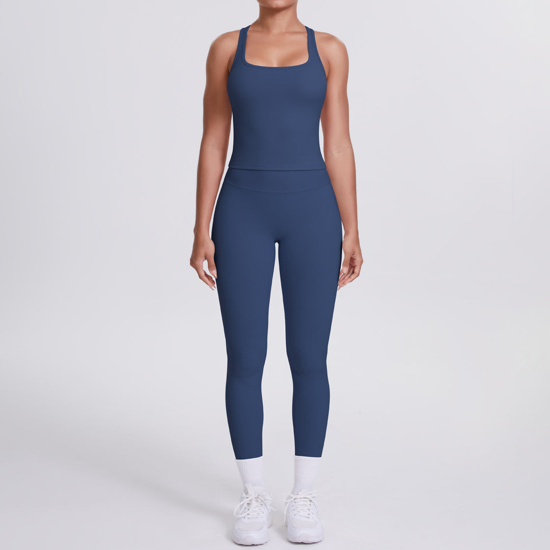 Brushed H Shaped Beauty Back Sports Vest Pants Tight Quick Dry Casual Running Fitness Yoga Wear Women