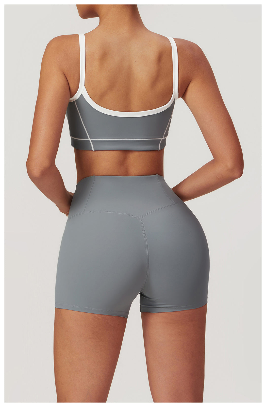 Sollinarry Nude Feel Tight Sports Underwear Large U Shaped Beauty Back Yoga Bra Women Inner Wear Outer Wear Workout Top