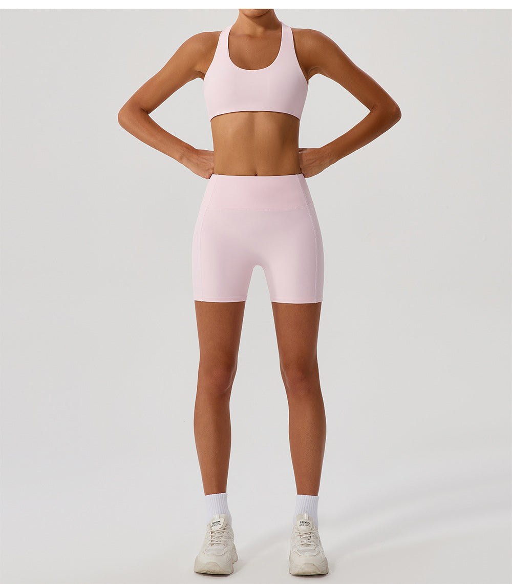 Cross Love Yoga Bra Women Sling with Chest Pad Outer Wear Workout Clothes Outdoor Sports Underwear