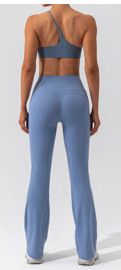 Tight Dance Wide-Leg Pants Hip Lifting High Waist Casual Flared Pants Fitness Sports Yoga Trousers