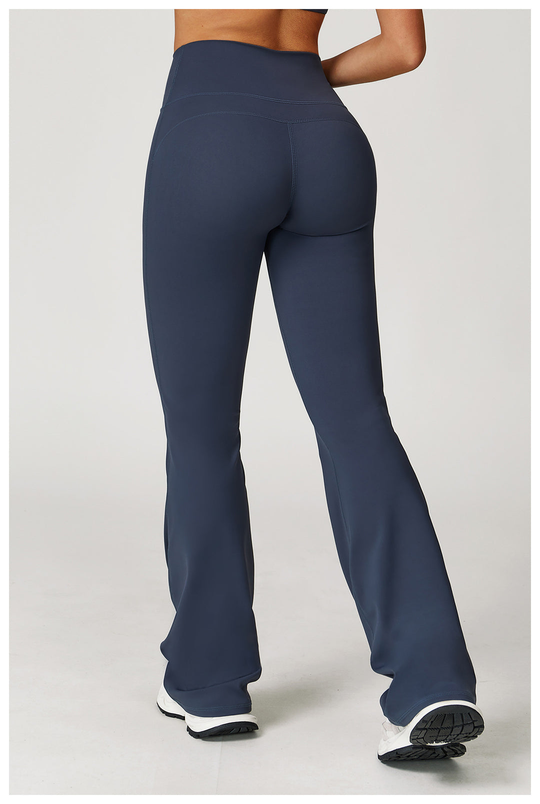 Sollinarry Nude Feel Casual Flared Pants Wide Leg Slimming Bootcut Pants Outdoor Running Exercise Workout Pants