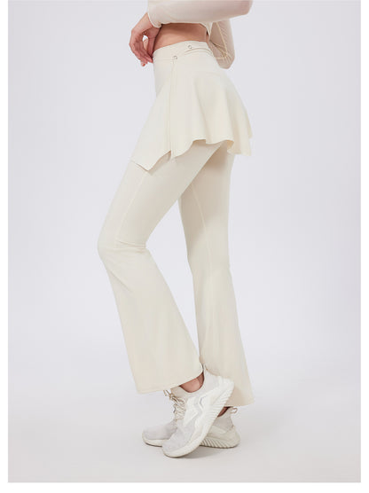 Yoga Pants Blocking Skirt Women Running One Piece Fart Curtain Outer Wear Fitness Sports Short Skirt Fitness Training Thigh Length