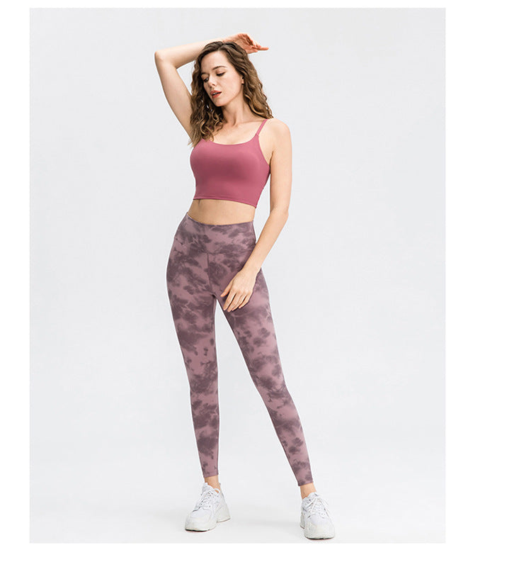 Yoga Vest with Chest Pad Women Fitness Exercise Breathable Yoga Clothes Spaghetti Strap Camisole Top