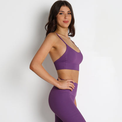 Sports Bra Yoga Clothes Women Adjustable Spaghetti Strap Rib Sexy Spaghetti Straps Outerwear Running Training Workout Clothes