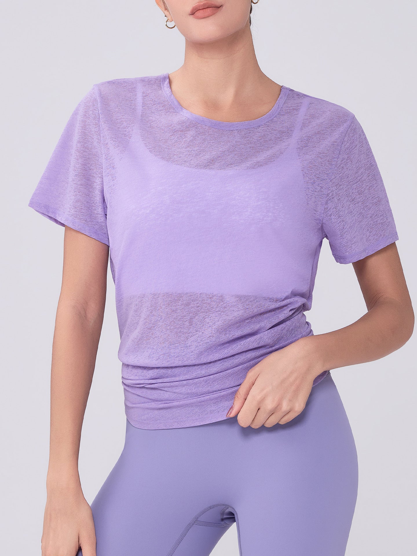 Spring Summer High-Grade Casual Slimming Yoga Jacket Loose Breathable Sports Blouse Hollow Out Cutout out Beauty Back Women Yoga Clothes