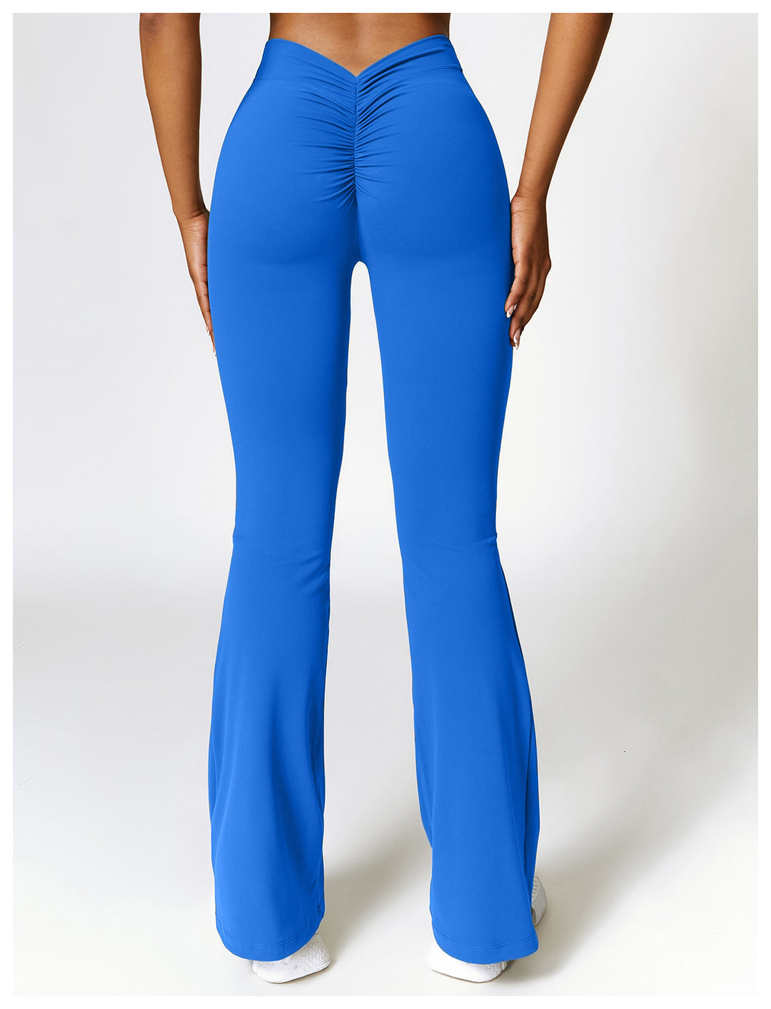 Sollinarry Peach Hip Raise Yoga BellBottom Pants Fitness Sports Wide Legs Bootcut Trousers High Waist Quick Drying Yoga Pants Women