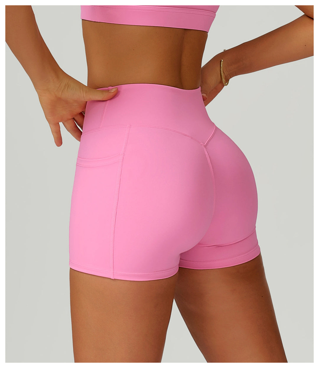 Sollinarry Nude Feel High Waist Yoga Shorts Cross Waist Skinny Yoga Pants Outdoor Running Cycling Sports