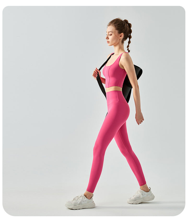 Breathable Nude Feel Tights Peach Hip Fitness Pants Women Sports Hip Lifting Trousers No Size Yoga Pants