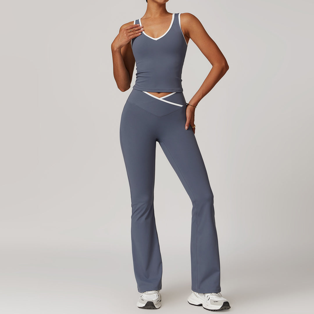 Vest Trousers Blue Gray
