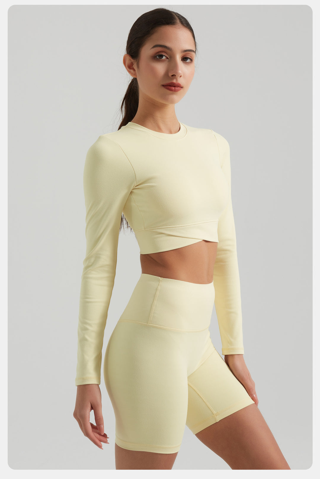 Yoga Pants Summer Nude Feel No Embarrassment Line Fifth Pants High Waist Peach Hip Riding Sports Fitness Running Shorts for Women