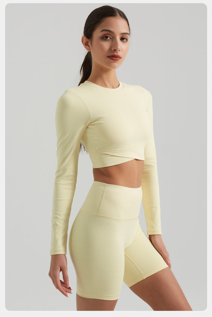 Yoga Pants Summer Nude Feel No Embarrassment Line Fifth Pants High Waist Peach Hip Riding Sports Fitness Running Shorts for Women