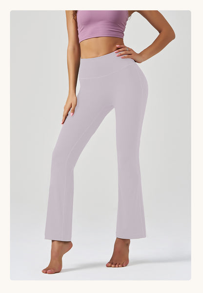 Yoga Pants Flared Pants Sports Peach High Waist Hip Lifting No Embarrassment Line Outer Wear Small Wide Leg Pants Women Summer